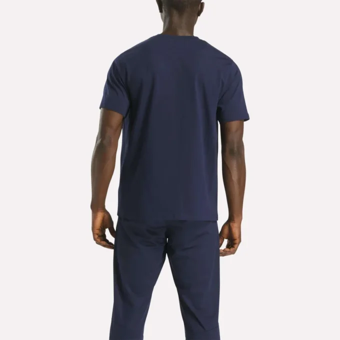 Herren-T-Shirt mit kleinem Logo, Rundhalsausschnitt und kurzen Ärmeln