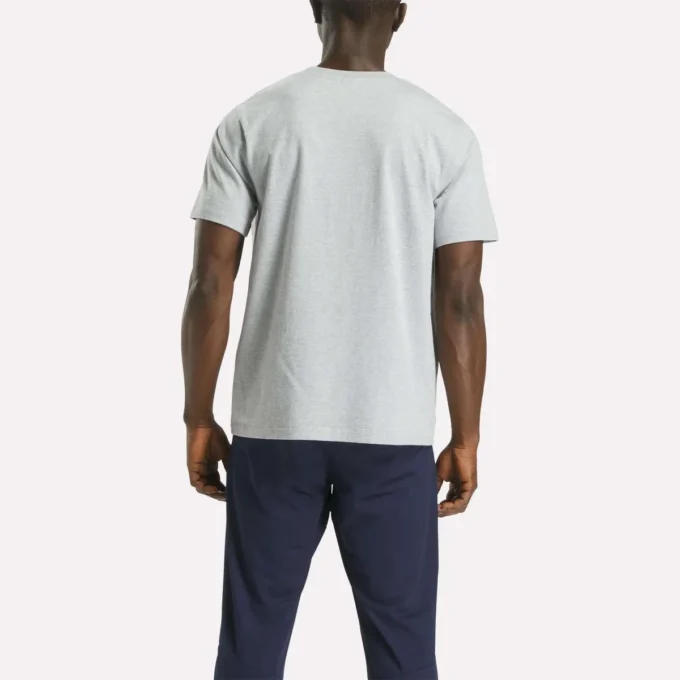 Herren-T-Shirt mit kleinem Logo, Rundhalsausschnitt und kurzen Ärmeln