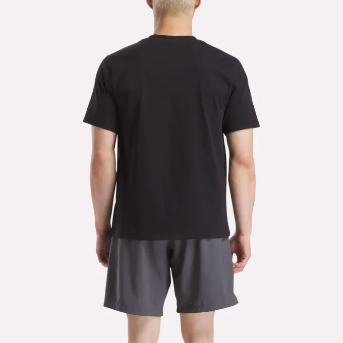 Herren-T-Shirt mit kleinem Logo, Rundhalsausschnitt und kurzen Ärmeln