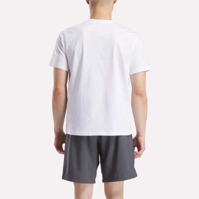 Herren-T-Shirt mit kleinem Logo, Rundhalsausschnitt und kurzen Ärmeln