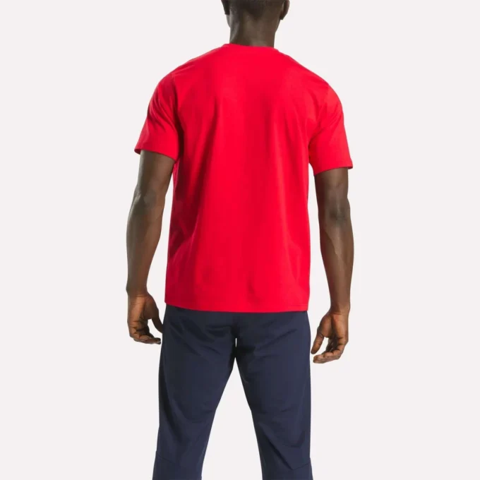 Herren-T-Shirt mit kleinem Logo, Rundhalsausschnitt und kurzen Ärmeln