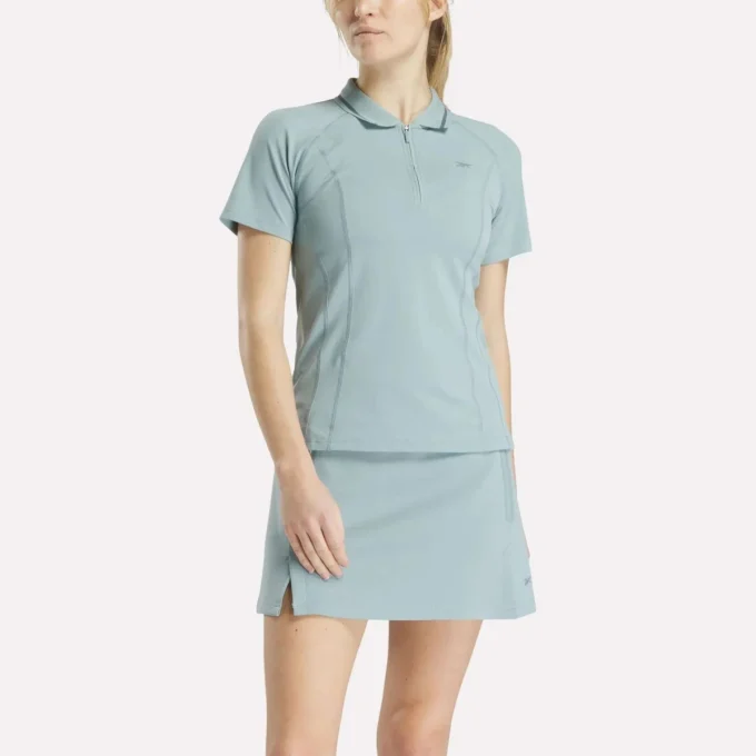 Kurzärmeliges, figurbetontes Golf-Polohemd für Damen