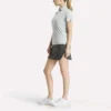 Kurzärmeliges Stretch-Piqué-Polohemd für Damen