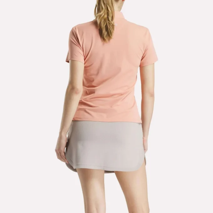 Kurzärmeliges Stretch-Piqué-Polohemd für Damen