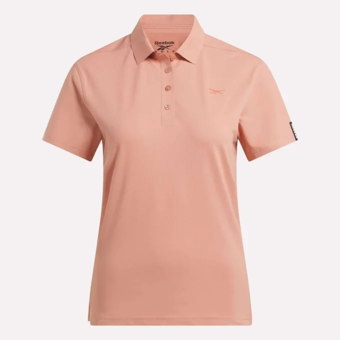 Kurzärmeliges Stretch-Piqué-Polohemd für Damen