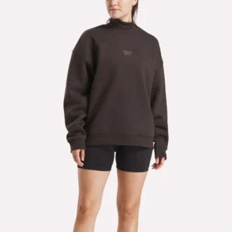 Lang geschnittenes Rollkragen-Sweatshirt für Damen