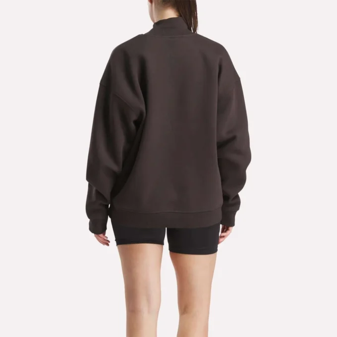 Lang geschnittenes Rollkragen-Sweatshirt für Damen