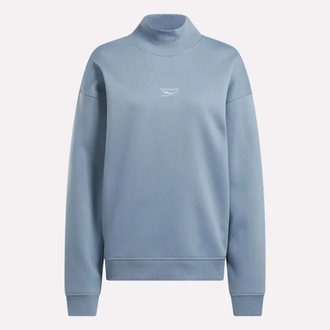 Lang geschnittenes Rollkragen-Sweatshirt für Damen