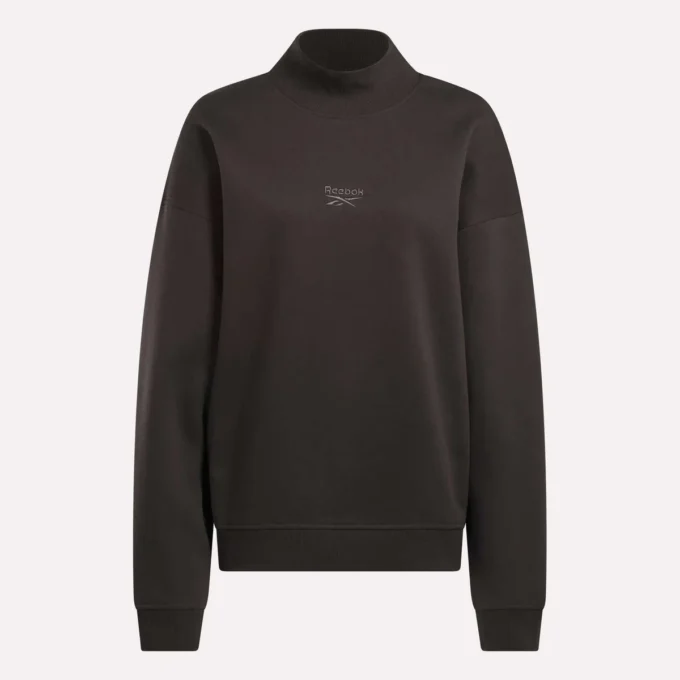 Lang geschnittenes Rollkragen-Sweatshirt für Damen