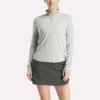 Langärmeliger Golf-Pullover für Damen mit 1/4-Reißverschluss und Engineered Vector Jacquard
