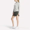 Langärmeliger Golf-Pullover für Damen mit 1/4-Reißverschluss und Engineered Vector Jacquard