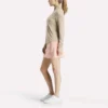 Langärmeliger Golf-Pullover für Damen mit 1/4-Reißverschluss und Engineered Vector Jacquard