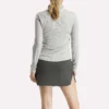 Langärmeliger Golf-Pullover für Damen mit 1/4-Reißverschluss und Engineered Vector Jacquard