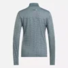 Langärmeliger Golf-Pullover für Damen mit 1/4-Reißverschluss und Engineered Vector Jacquard