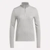 Langärmeliger Golf-Pullover für Damen mit 1/4-Reißverschluss und Engineered Vector Jacquard