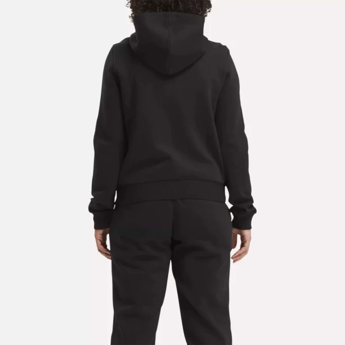 Reebok Identity Small Logo Fleece-Hoodie mit durchgehendem Reißverschluss für Damen