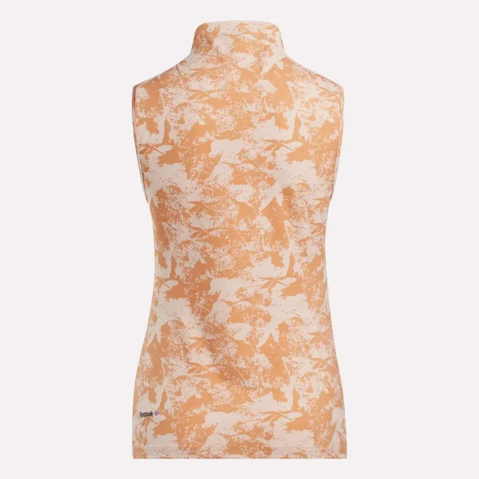 Ärmelloses Golf-Oberteil für Damen mit Stehkragen – Vector Abstract Print