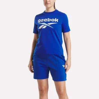 Zweifarbiges Damen-T-Shirt mit Rundhalsausschnitt und Logo