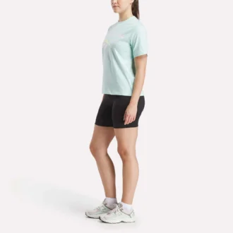 Zweifarbiges Damen-T-Shirt mit Rundhalsausschnitt und Logo