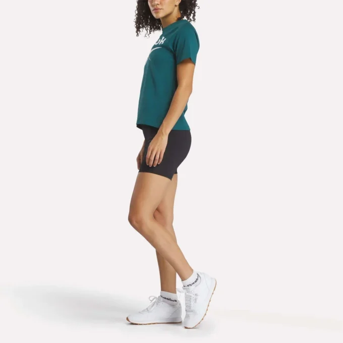 Zweifarbiges Damen-T-Shirt mit Rundhalsausschnitt und Logo