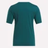 Zweifarbiges Damen-T-Shirt mit Rundhalsausschnitt und Logo