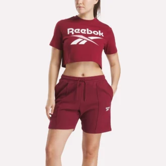 Zweifarbiges Logo-Crew-Shirt mit kurzen Ärmeln für Damen