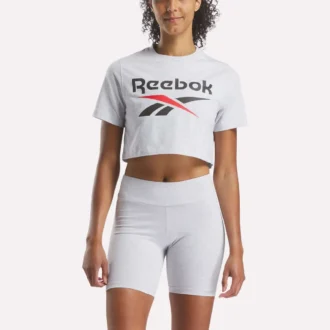 Zweifarbiges Logo-Crew-Shirt mit kurzen Ärmeln für Damen