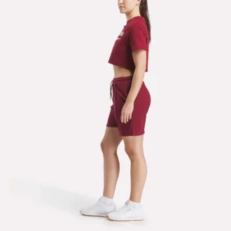 Zweifarbiges Logo-Crew-Shirt mit kurzen Ärmeln für Damen