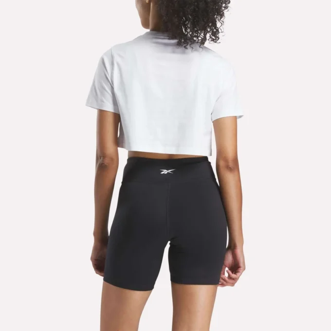 Zweifarbiges Logo-Crew-Shirt mit kurzen Ärmeln für Damen